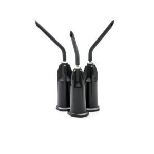 Punte contagocce nere pre-curvate calibro 22